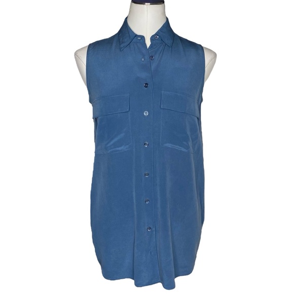 Equipment Femme Sleeveless Slim Signature Silk Top - Picture 2 of 9